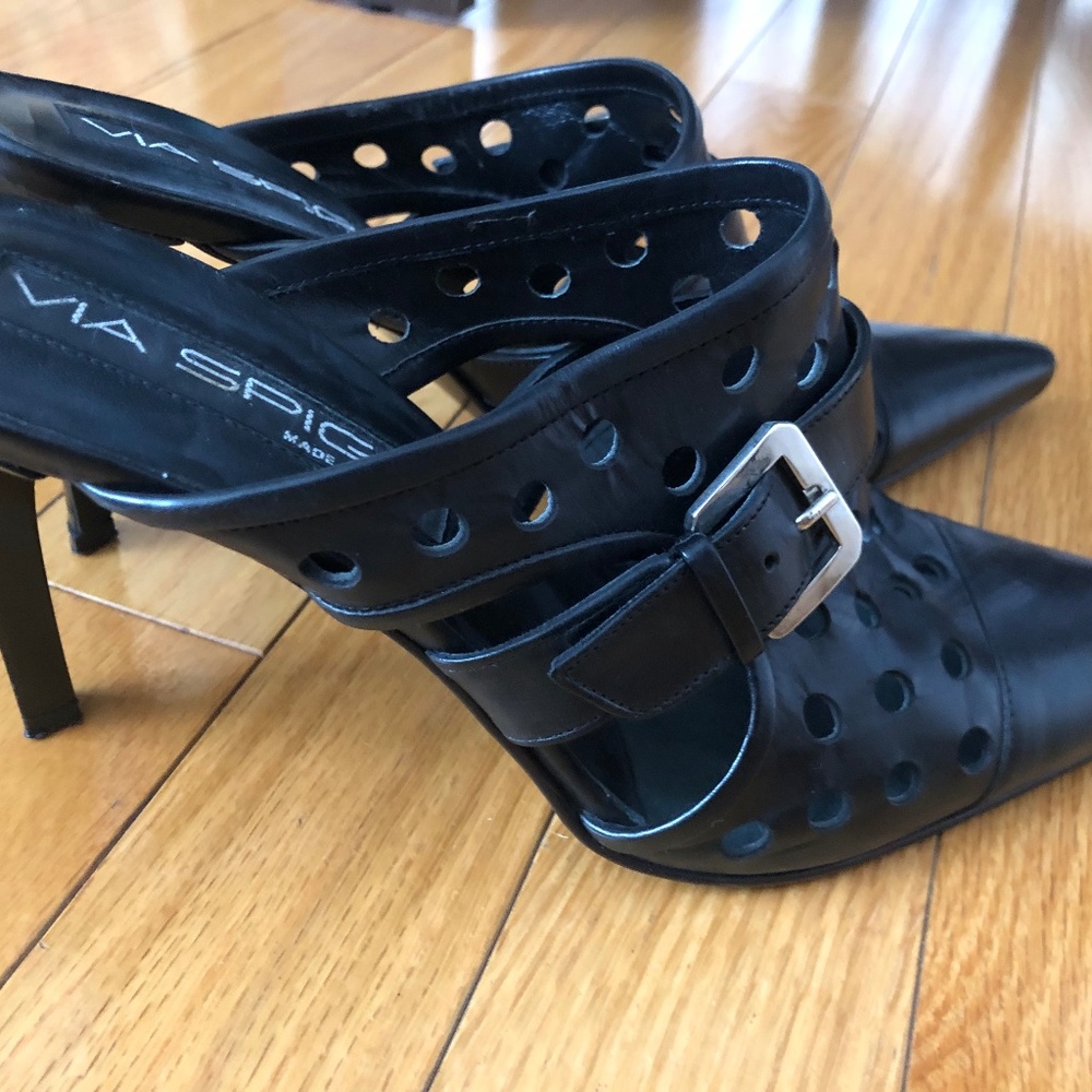 High heels pointed slippers